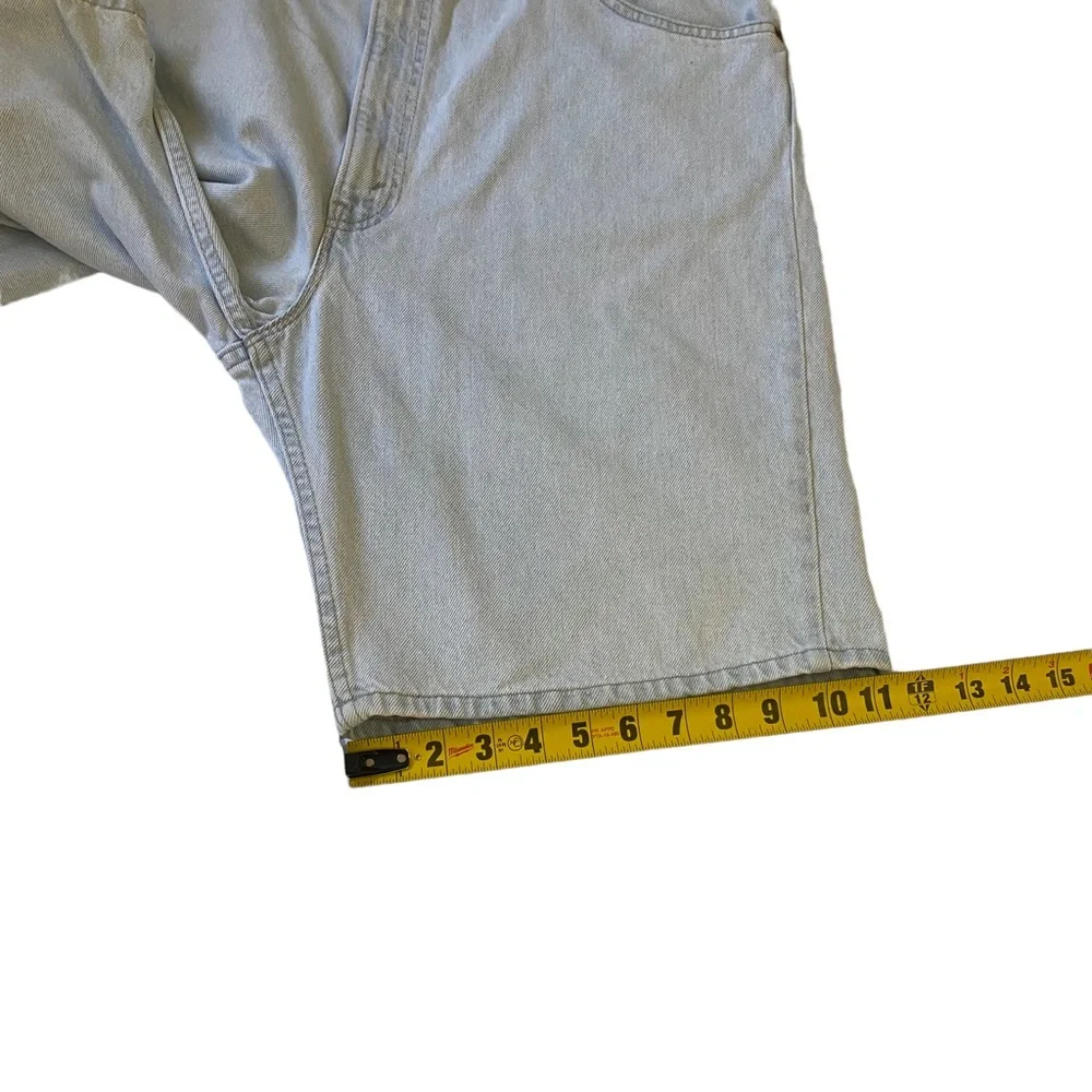 Vintage 90s Levi 505 Orange Tab Distressed Denim Jean Shorts Mens Size 42 Light